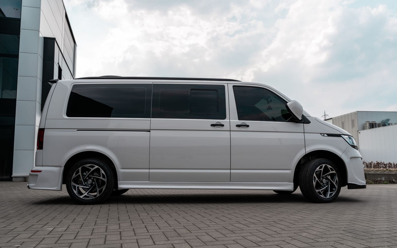 A plain white van with no signage